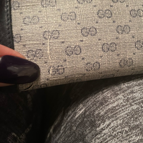 Gucci hand bag wallet and key holder Navy Blue Micro G. - Picture 4 of 14